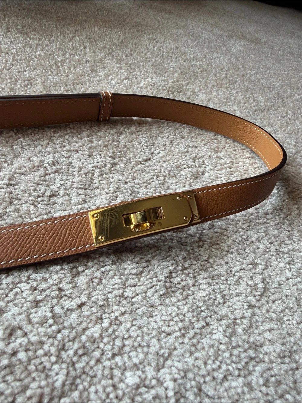 Hermès Kelly 18 Belt Gold Epsom Leather Gold Hardware Adjustable– New w/o tags